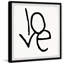 «All You Need Is Love» par Marmont Hill - impression d'art textuel sur cadre photo-352325065