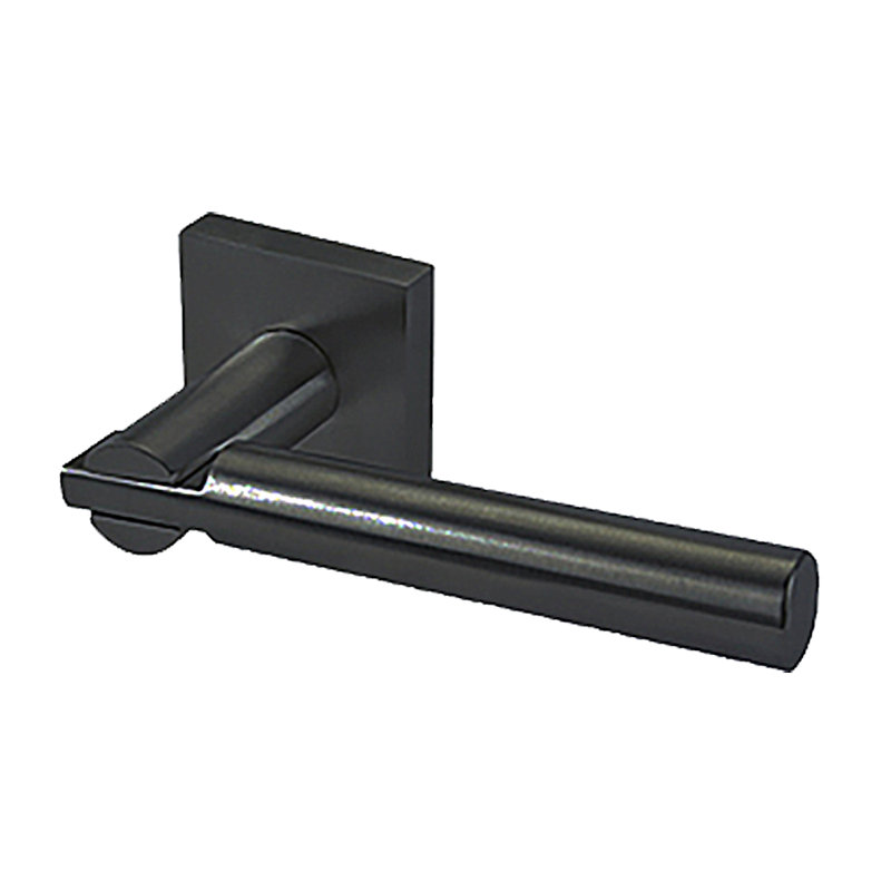Full Double Dummy Door Lever Set, Satin Black