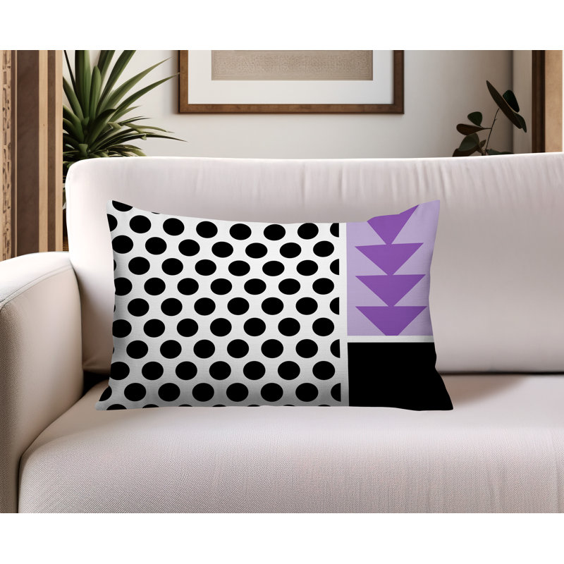 Oreiller rectangulaire réversible intérieur / extérieur Snazzy, Mauve, Rectangulaire H 14 po x l 20 po
