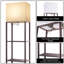 Lampe moderne en noyer plus moderne: rangement large, DEL brillantes, mémoire intelligente, assemblage facile