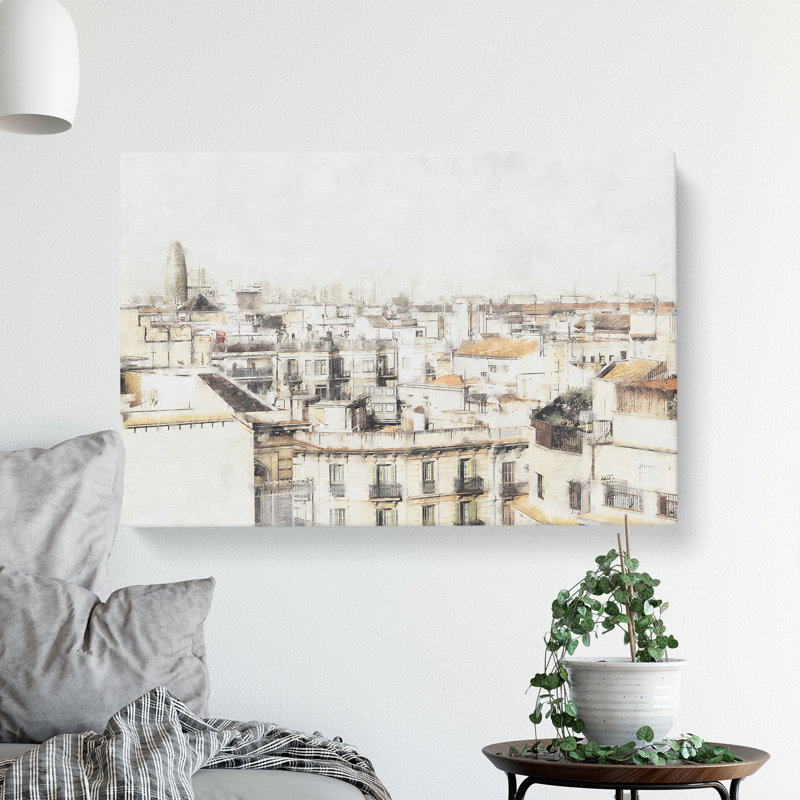 Rooftops In Barcelona Spain - Wrapped Canvas, 35cm H x 50cm W x 3cm D
