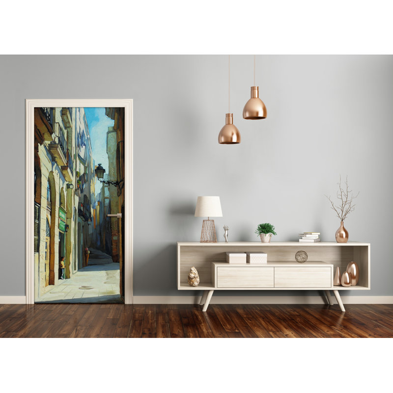 Streets Of Barcelona Door Decal