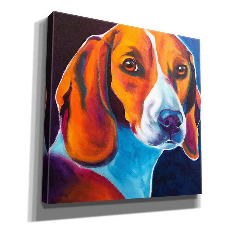 «Beagle - Lucy May» par Dawg Painter, H 12 po x l 12 po x P 0,75 po