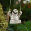 Adorable figurine de statue de balançoire, décoration de table d'Halloween pour la maison - Momie de balançoire