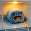 Sac de couchage Hamster chaud, lit de 4,3 po x 4,3 po x 3,9 po pour gerbilles dorées, brun-131214421
