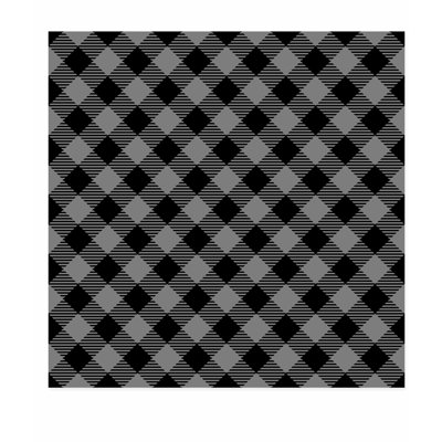 Motif à carreaux abstrait noir et gris II, reproduction d'art moderne sans cadre