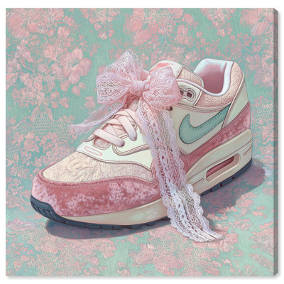 Velvet and Lace Sneaker Fashion Art Canvas Print by Art Remedy