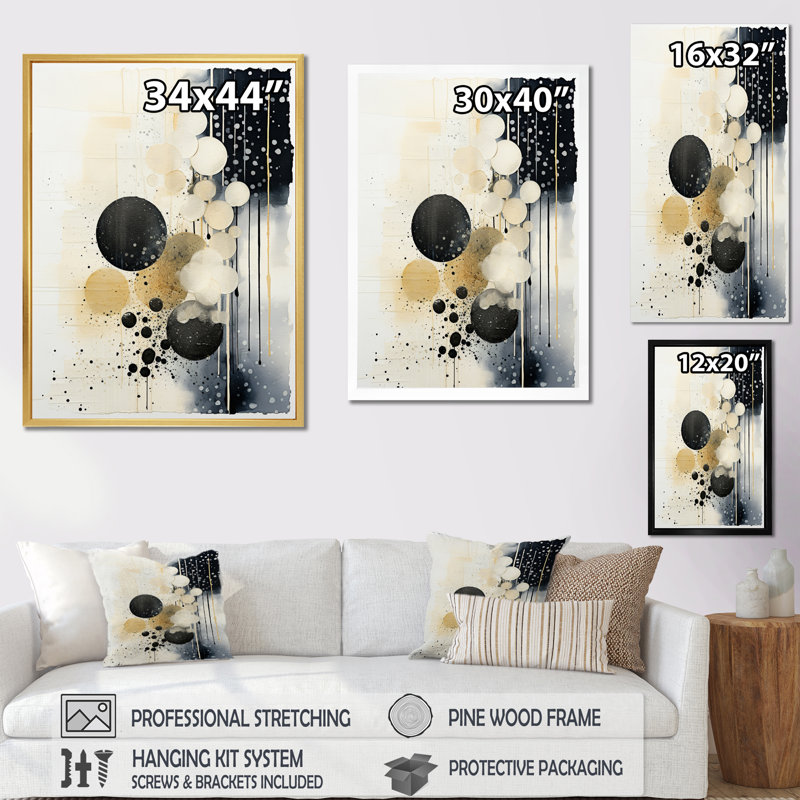 Monochromatique Fusion I - Collages abstraits, reproductions d'art mural, Toile tendue, H 32 po x l 24 po x P 1 po