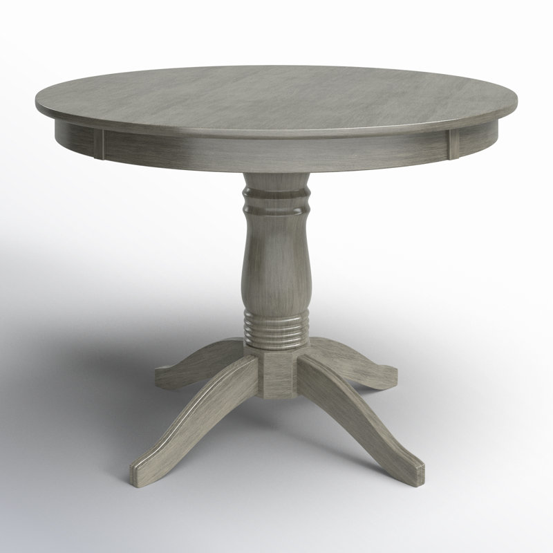 Alexa-Mae Round Solid Wood Dining Table, Antique Gray