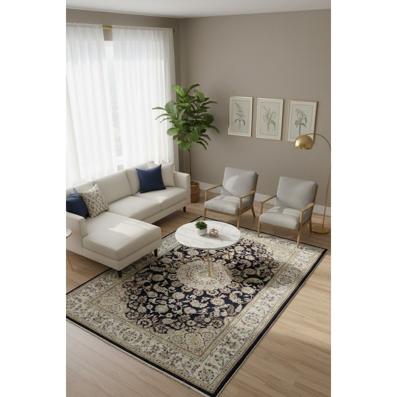 Tapis bleu marine Timo