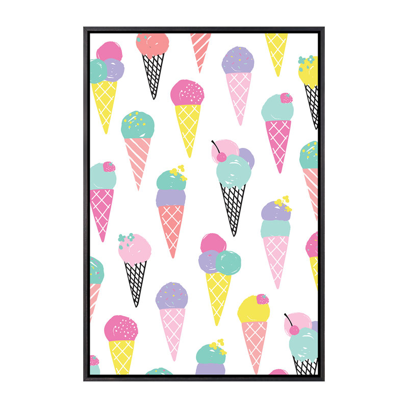 «Sunshine Vibes» par Angela Nikeas - impression d'art graphique, H 60 po x l 40po x P 1,5 po, Toile encadrée noir délavé