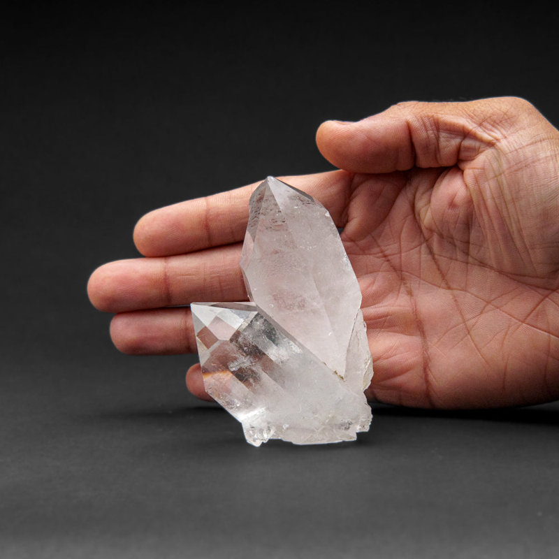 Genuine Clear Quartz Crystal Cluster From Brazil (228.4 Grams)