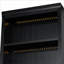 Bookcases | 83.4" Modern Tall Storage Bookcase with 3-Piece LED Lighting, 2 Glass Doors, 1 Drawer for Living Room Home Office | Black | Solid Wood+MDF