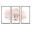 «Kids Boho Wigwam In Pink», peinture sur toile 3 pièces-1457935767-1457935766