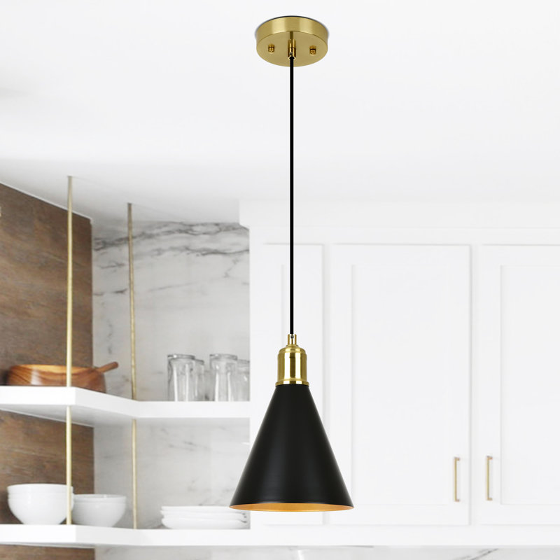 Luminaire suspendu pour la cuisine Woodby, Noir