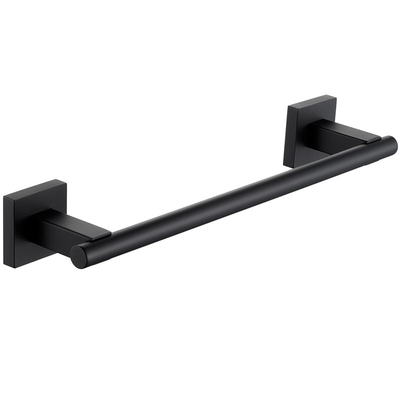 Barre à serviettes murale en acier inoxydable, Noir mat