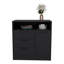 Commode avec armoire de rangement spacieuse à 3 tiroirs et à une porte, noir-1572612104