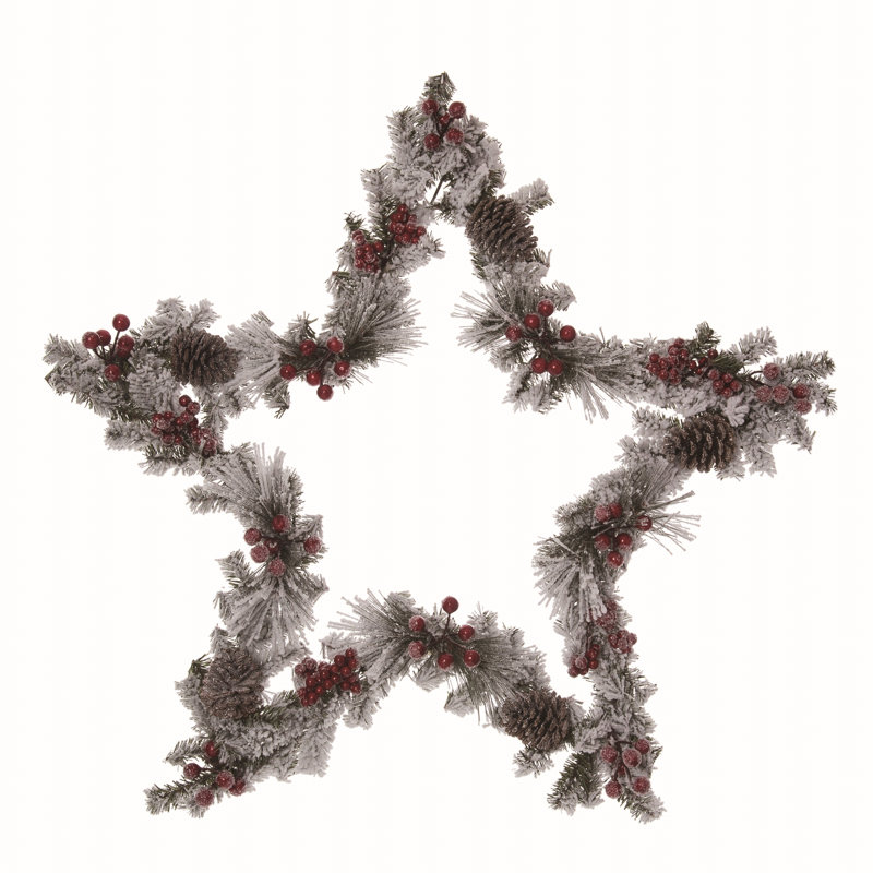 Couronne florale étoile 24 po