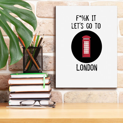 «Lets Go To London» par Jan Weiss, art mural sur toile