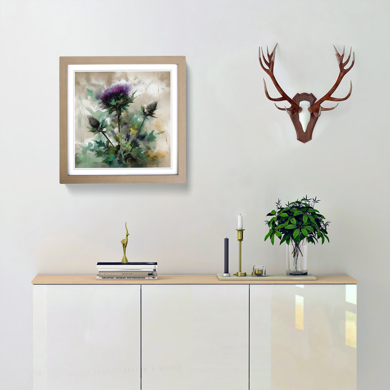Thistle - Framed Print, Oak