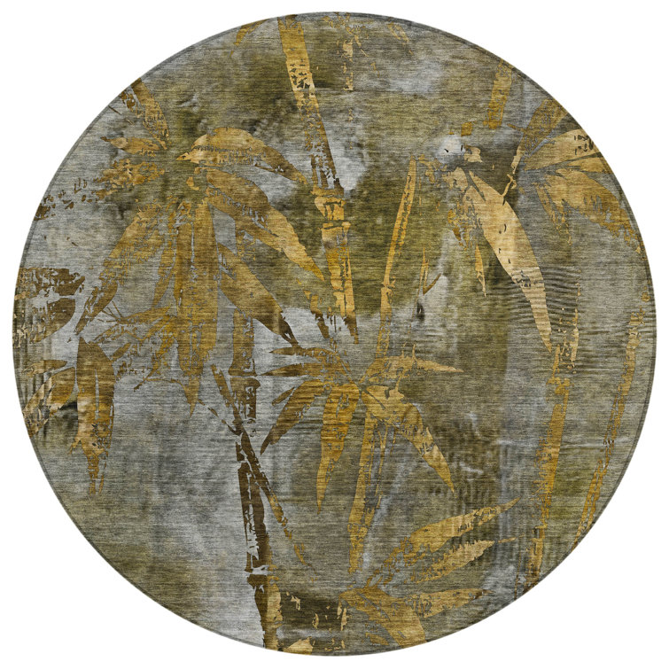 Machine Washable Indoor/Outdoor Bernadette ACN2222 Botanical Rug