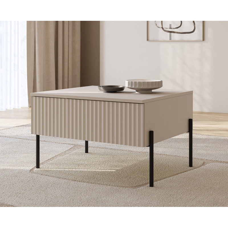 Ore Coffee Table with Storage, Cream