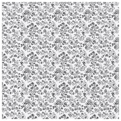Coussins décoratifs noirs à double motif floral