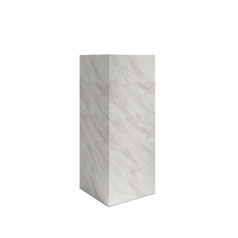 Delvia White Marble Large Pedestal