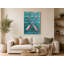 «Crossed Oars on Teal Shingles», art mural sur toile-129920539