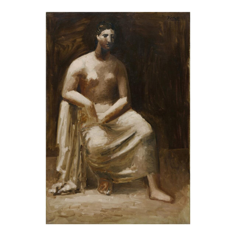 «Femme dans un fauteuil» par Pablo Picasso - Impression giclée, H 20 po x l 16 po