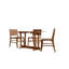 Table de salle à manger moderne moderne en bois d'acacia durable de l 48 po x P 30 po x H 30 po