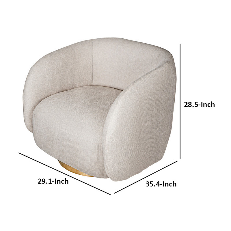 Mayker 29,1 de large, Tissu crème
