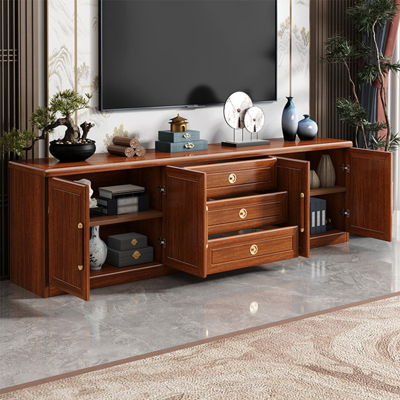 Solid wood retro style home TV stand