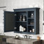 Armoire de rangement murale 30 po x 28 po, armoire de rangement murale pour salle de bain, armoire murale moderne avec miroir