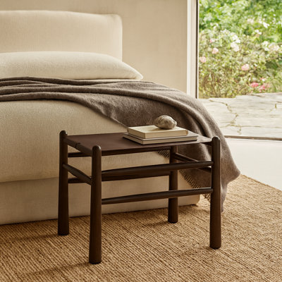 Banc rembourré en cuir Santos