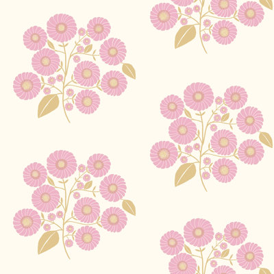 Strawflower Navy Aqua Peel & Stick Wallpaper