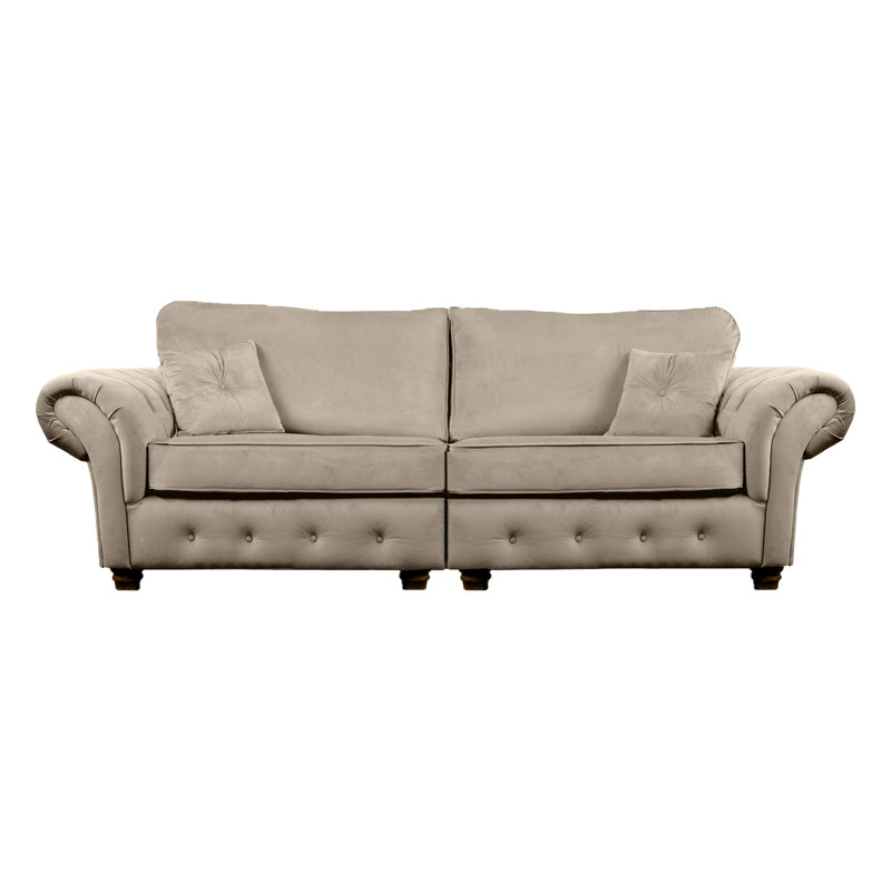 Lila 4 Seater Velvet Sofa, Taupe