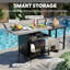  Stainless Steel Grill Table Cart With 2 Foldable Side Tables
