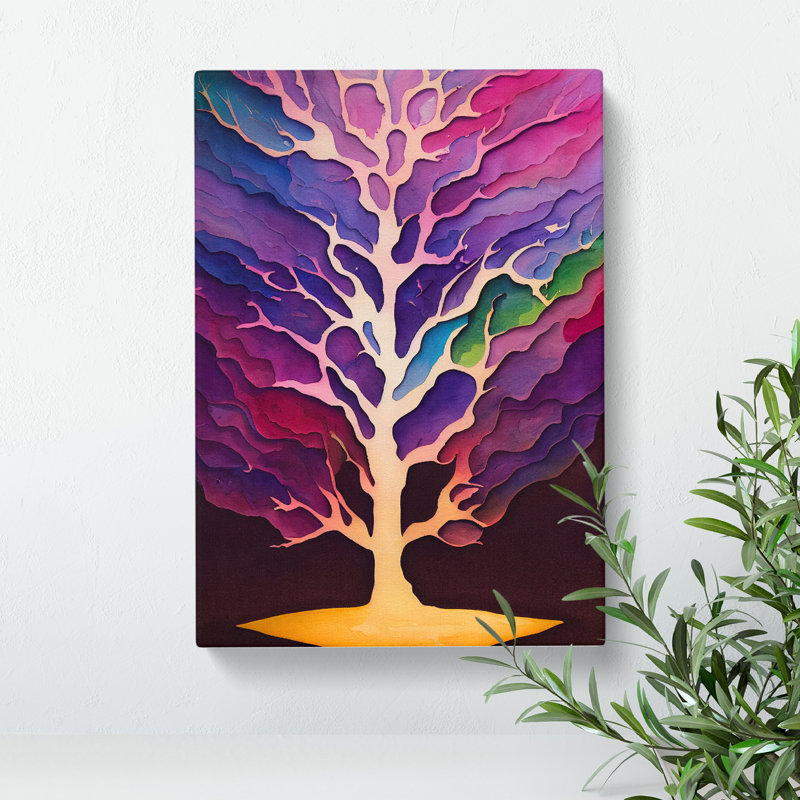 XV1022-4281X Sublime Tree No.1 Abstract - Print, No Matte, 50cm H x 35cm W, Wrapped Canvas