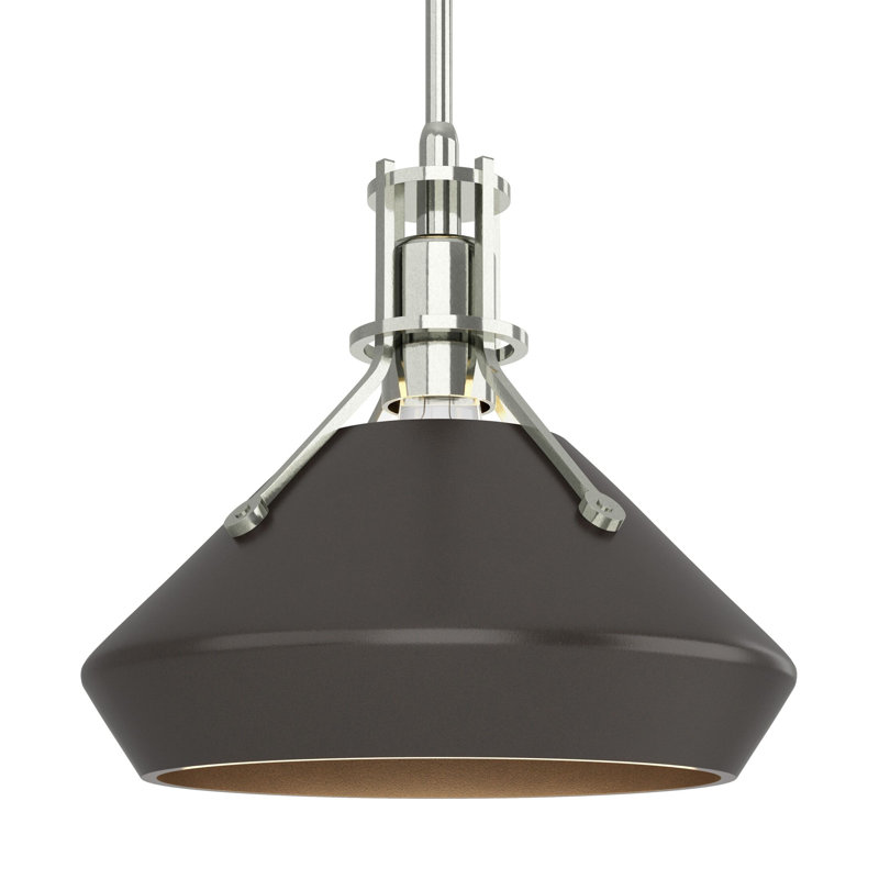 Henry with Chamfer Pendant, Sterling, Oil Rubbed Bronze