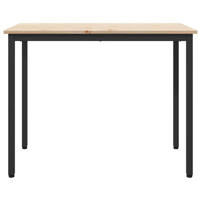 Metal Base Dining Table, Natural