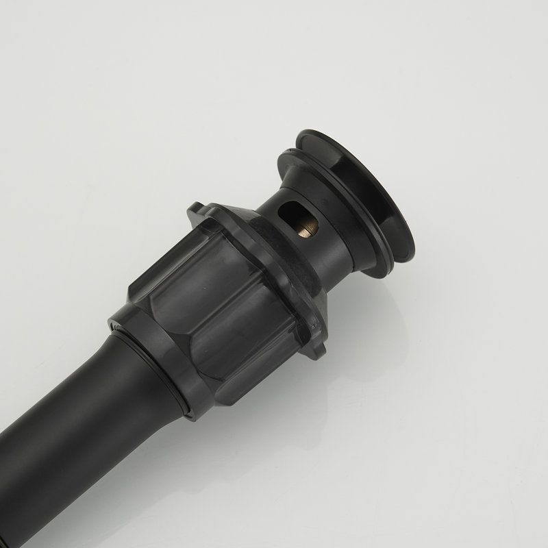 Bathroom Sink Pop-Up Drain With Overflow In Matte Black