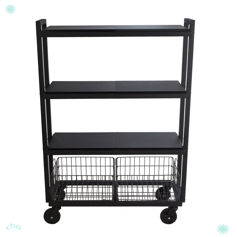 Cart - 4 Tier Wide Collection, Black