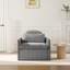 Fauteuil d'appoint surdimensionné en chenille moderne avec méridienne rembourrée et confortable pour la chambre du salon-1046691707