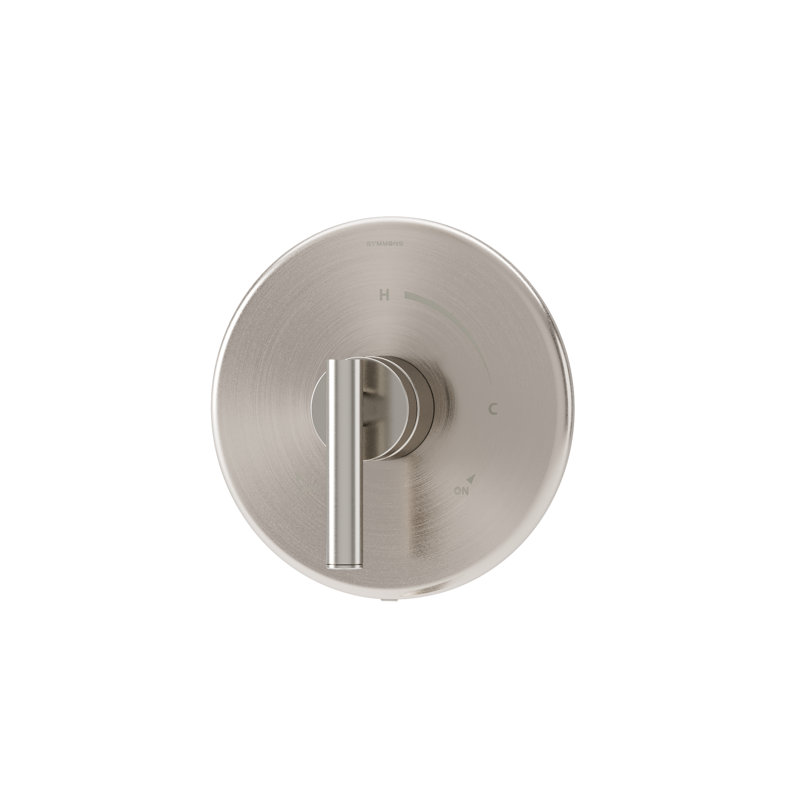 Garniture de soupape de douche à poignée simple Dia, Nickel satiné
