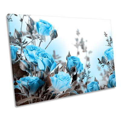 Roses Flowers - Wrapped Canvas Print