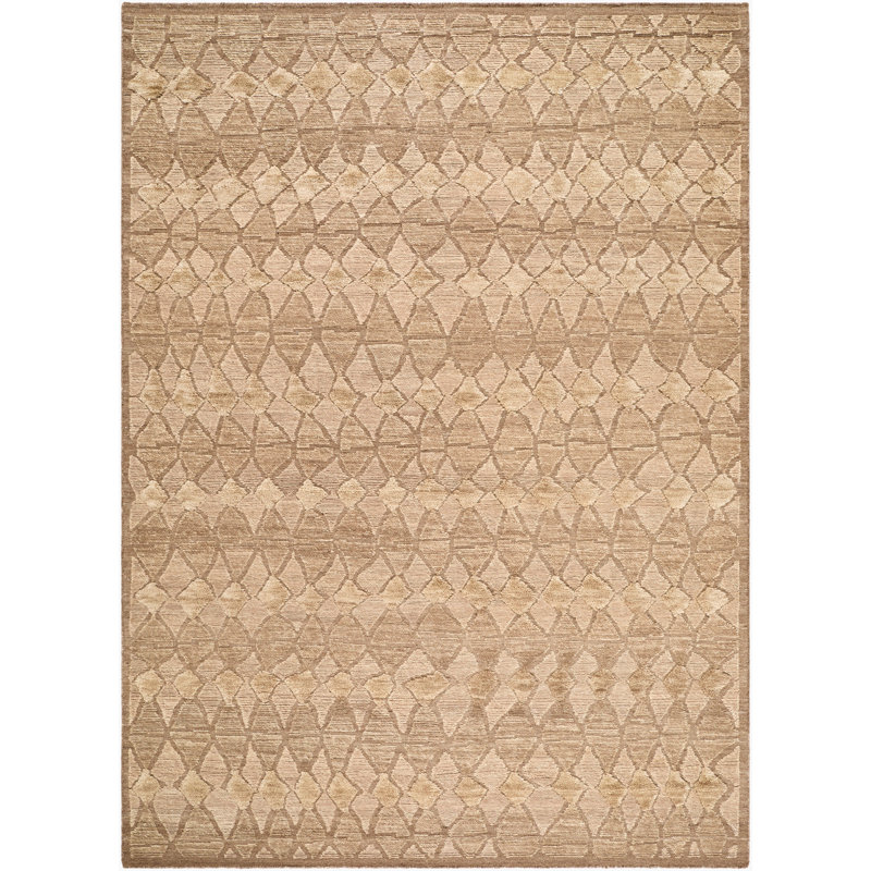Rohan Hand Knotted Wool Area Rug, Beige, Rectangle 2' x 3'