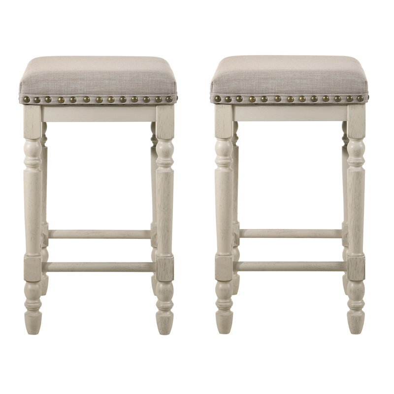Backless Sqaure Counter Stool Set Of 2