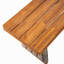 Banc d'extérieur 1 pièce en bois d'acacia, finition teck + osier gris