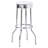 Midge White Upholstered Metal Swivel Bar Stool  (2 Of Set)